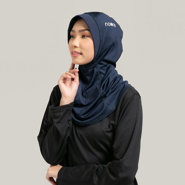NOORE - New Veda Sport Hijab - Navy